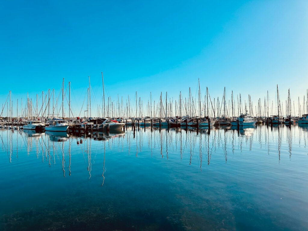 a bunch of boats that are in the water